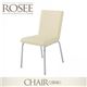【テーブルなし】チェア2脚セット【rosee】チェアカラー：ホワイト×2 カフェスタイル ガラスダイニング【rosee】ロゼ チェア（2脚組） - 縮小画像1