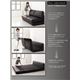ソファーベッド 幅160cm ブラック ふたり寝られるモダンデザインソファベッド Nivelles ニヴェル - 縮小画像3
