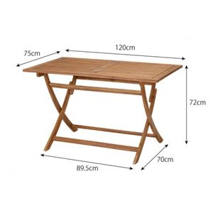 テーブル 幅120cm テーブルカラー:アカシアナチュラル アカシア天然木 折りたたみ式ナチュラルガーデンファニチャー Relat リラト 商品写真5