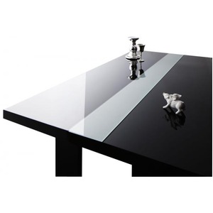 ダイニングテーブル 幅150cm テーブルカラー:ブラック 鏡面仕上げ モダンデザイン ダイニング Carmen カルメン 商品写真2