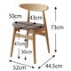 【テーブルなし】チェア2脚セット 座面カラー：チャコールグレー 北欧デザイン ダイニング SORA ソラ - 縮小画像4