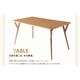 ダイニングテーブル 幅80cm テーブルカラー：ナチュラル やさしい色合いの北欧スタイル ダイニング Peony ピアニー - 縮小画像2