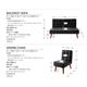 ダイニングセット 5点セット(テーブル+ソファ1脚+アームソファ1脚+チェア1脚+ベンチ1脚)幅150cm【左アーム】テーブルカラー：ブラウン ヴィンテージスタイル・リビングダイニング CISCO シスコ - 縮小画像4