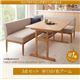 ダイニングセット 3点セット(テーブル+ソファ1脚+アームソファ1脚)幅150cm【右アーム】座面カラー：ブラウン コンパクトリビングダイニング Roche ロシェ - 縮小画像1