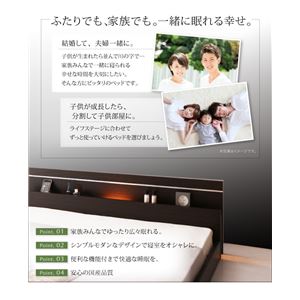 フロアベッド セミダブル【ラテックス入り国産ポケットコイルマットレス付き】フレームカラー:ホワイト モダンライト・コンセント付き国産フロアベッド JOINT WIDE ジョイントワイド フロアベッド セミダブル【ラテックス入り国産ポケットコイルマットレス付き】フレームカラー:ホワイト モダンライト・コンセント付き国産フロアベッド JOINT WIDE ジョイントワイド