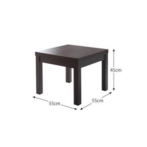 【単品】サイドテーブル 幅55cm テーブルカラー:ダークブラウン モダンデザイン応接 シンプルモダンシリーズ BLACK ブラック 商品写真3