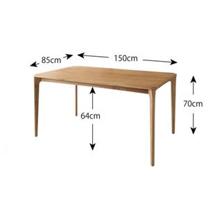 【単品】ダイニングテーブル 幅150cm テーブルカラー:ナチュラル 天然木オーク無垢材 北欧デザイナーズ ダイニング C.K. シーケー 商品写真5