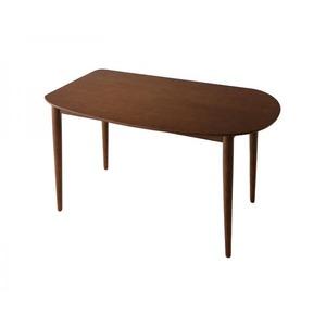 【単品】ダイニングテーブル 幅135cm テーブルカラー:ブラウン 天然木変形テーブルダイニング Visuell ヴィズエル 商品写真1