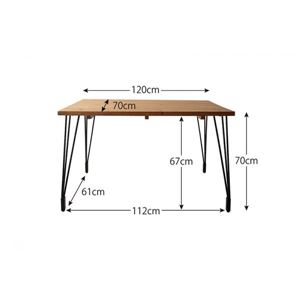 【単品】ダイニングテーブル 幅120cm テーブルカラー:ナチュラル ヴィンテージ インダストリアルデザイン ダイニング Almont オルモント 商品写真4
