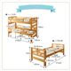 2段ベッド シングル   フレームカラー：ライトブラウン  ロータイプなのに大容量収納できる・棚付き頑丈天然木2段ベッド Twinple ツインプル - 縮小画像5