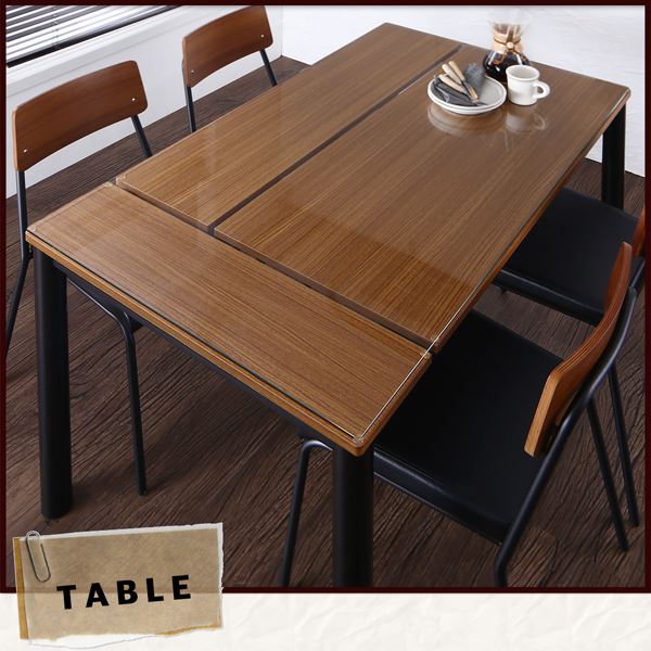【単品】テーブル ダイニングテーブル 幅130cm テーブルカラー：ブラウン 異素材ミックスカフェスタイルダイニング paint ペイント