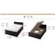 【組立設置費込】 収納ベッド 【横開き】 ヘッドレス シングル ショート丈 深さラージ   【薄型スタンダードポケットコイルマットレス付】 フレームカラー：ダークブラウン  跳ね上げ収納ベッド Vogel フォーゲル - 縮小画像5