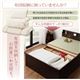 お客様組立 収納ベッド シングル フレームカラー：ダークブラウン お客様組立 布団が収納できる棚・コンセント付き畳ベッド い草畳 - 縮小画像3