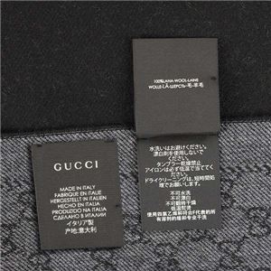 Gucci(グッチ) マフラー 402093 1160 ANTHRACITE/BLACK 商品写真3