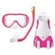 鬼怒川 AQA（アクア） スノーケリング 3 点セット シリコンM KZ9210 フラッシュピンク - 縮小画像1