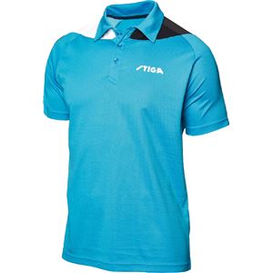 STIGA(スティガ) 卓球ユニフォーム PACIFIC SHIRT パシフィックシャツ ブルー×ブラック 4XS 商品写真