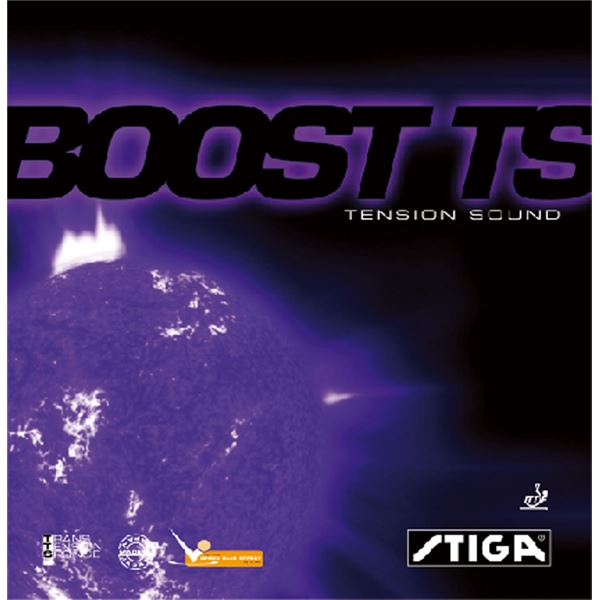 STIGA（スティガ） テンション系裏ソフトラバー BOOST TS（ブースト TS） レッド 中厚