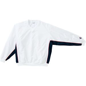 CONVERSE(コンバース) Vネックウォームアップジャケット ホワイト×ネイビー 3S 商品写真