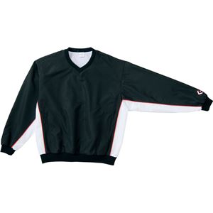 CONVERSE(コンバース) Vネックウォームアップジャケット ブラック×ホワイト 3S 商品写真