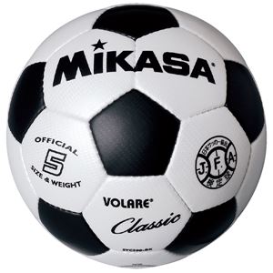 MIKASA（ミカサ）サッカーボール 検定球5号 ホワイト×ブラック 【SVC500WBK】