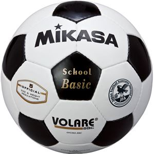 MIKASA（ミカサ）サッカーボール 検定球5号 ホワイト×ブラック 【SVC502SBC】