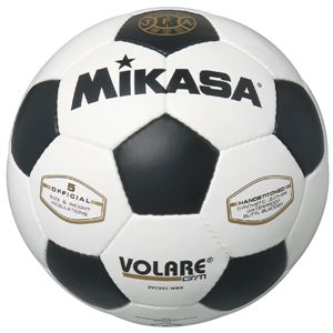 MIKASA（ミカサ）サッカーボール 検定球5号 ホワイト×ブラック 【SVC501WBK】