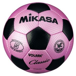 MIKASA（ミカサ）サッカーボール 検定球5号 ピンク×ブラック 【SVC500PBK】