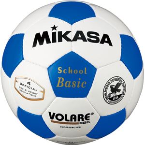 MIKASA（ミカサ）サッカーボール 検定球4号 ホワイト×ブルー 【SVC402SBC】