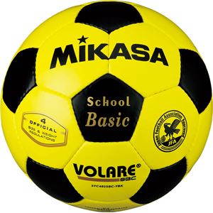 MIKASA（ミカサ）サッカーボール 検定球4号 イエロー×ブラック 【SVC402SBC】