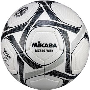 MIKASA（ミカサ）サッカーボール 検定球5号 ホワイト×ブラック 【MC550WBK】