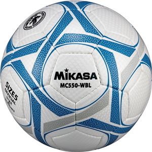 MIKASA（ミカサ）サッカーボール 検定球5号 ホワイト×ブルー 【MC550WBL】