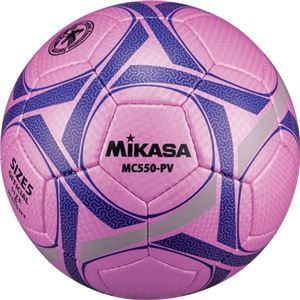 MIKASA（ミカサ）サッカーボール 検定球5号 ピンク×バイオレット 【MC550PV】