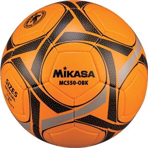 MIKASA（ミカサ）サッカーボール 検定球5号 オレンジ×ブラック 【MC550OBK】