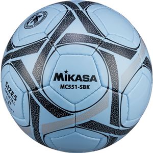 MIKASA（ミカサ）サッカーボール 検定球5号 サックス×ブラック 【MC551SBK】