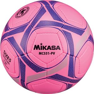 MIKASA（ミカサ）サッカーボール 検定球5号 ピンク×バイオレット 【MC551PV】