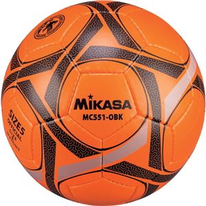 MIKASA（ミカサ）サッカーボール 検定球5号 オレンジ×ブラック 【MC551OBK】