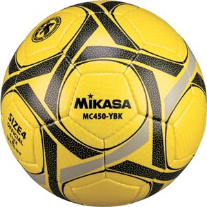 MIKASA（ミカサ）サッカーボール 検定球4号 イエロー×ブラック 【MC450YBK】