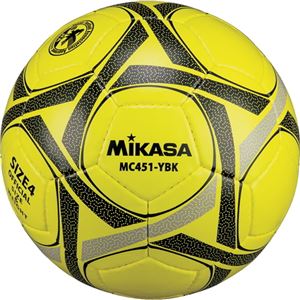 MIKASA（ミカサ）サッカーボール 検定球4号 イエロー×ブラック 【MC451YBK】