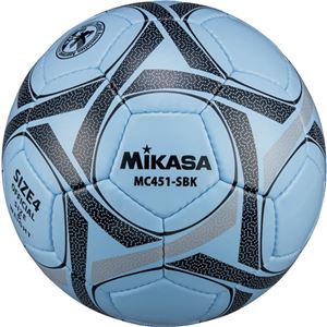 MIKASA（ミカサ）サッカーボール 検定球4号 サックス×ブラック 【MC451SBK】