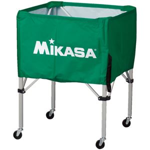 MIKASA（ミカサ）器具 ボールカゴ 箱型・中（フレーム・幕体・キャリーケース3点セット） グリーン 【BCSPS】