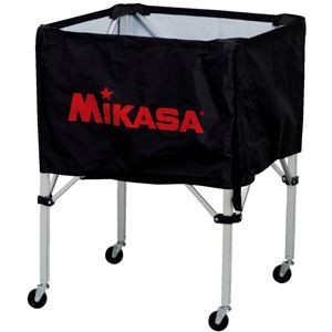 MIKASA（ミカサ）器具 ボールカゴ 箱型・中（フレーム・幕体・キャリーケース3点セット） ブラック 【BCSPS】