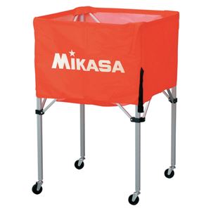 MIKASA（ミカサ）器具 ボールカゴ 箱型・中（フレーム・幕体・キャリーケース3点セット） オレンジ 【BCSPS】