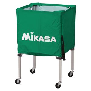 MIKASA（ミカサ）器具 ボールカゴ 箱型・小（フレーム・幕体・キャリーケース3点セット） グリーン 【BCSPSS】