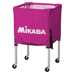 MIKASA（ミカサ）器具 ボールカゴ 箱型・小（フレーム・幕体・キャリーケース3点セット） バイオレット 【BCSPSS】