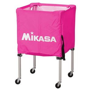 MIKASA（ミカサ）器具 ボールカゴ 箱型・小（フレーム・幕体・キャリーケース3点セット） ピンク 【BCSPSS】