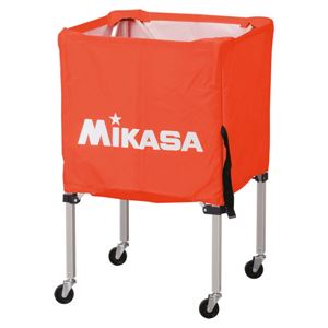 MIKASA（ミカサ）器具 ボールカゴ 箱型・小（フレーム・幕体・キャリーケース3点セット） オレンジ 【BCSPSS】