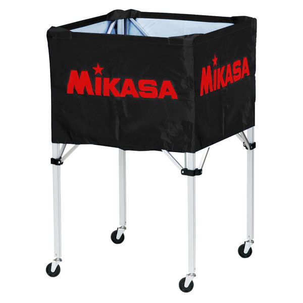 MIKASA（ミカサ）器具 ボールカゴ 箱型・大（フレーム・幕体・キャリーケース3点セット） ブラック 【BCSPH】