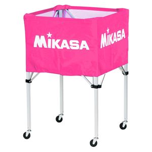 MIKASA（ミカサ）器具 ボールカゴ 箱型・大（フレーム・幕体・キャリーケース3点セット） ピンク 【BCSPH】