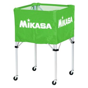 MIKASA（ミカサ）器具 ボールカゴ 箱型・大（フレーム・幕体・キャリーケース3点セット） ライトグリーン 【BCSPH】