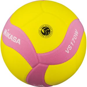 MIKASA（ミカサ） スマイルバレーボール5号球 FIVB公認スマイルバレー5号 イエロー×ピンク 【VS170WYP】